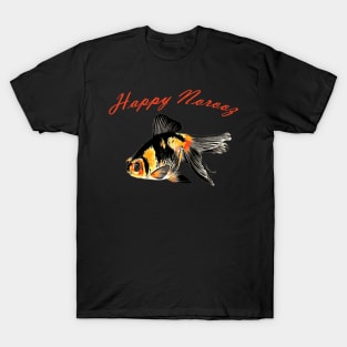 Happy Norooz Demekin Goldfish Cat New Year T-Shirt